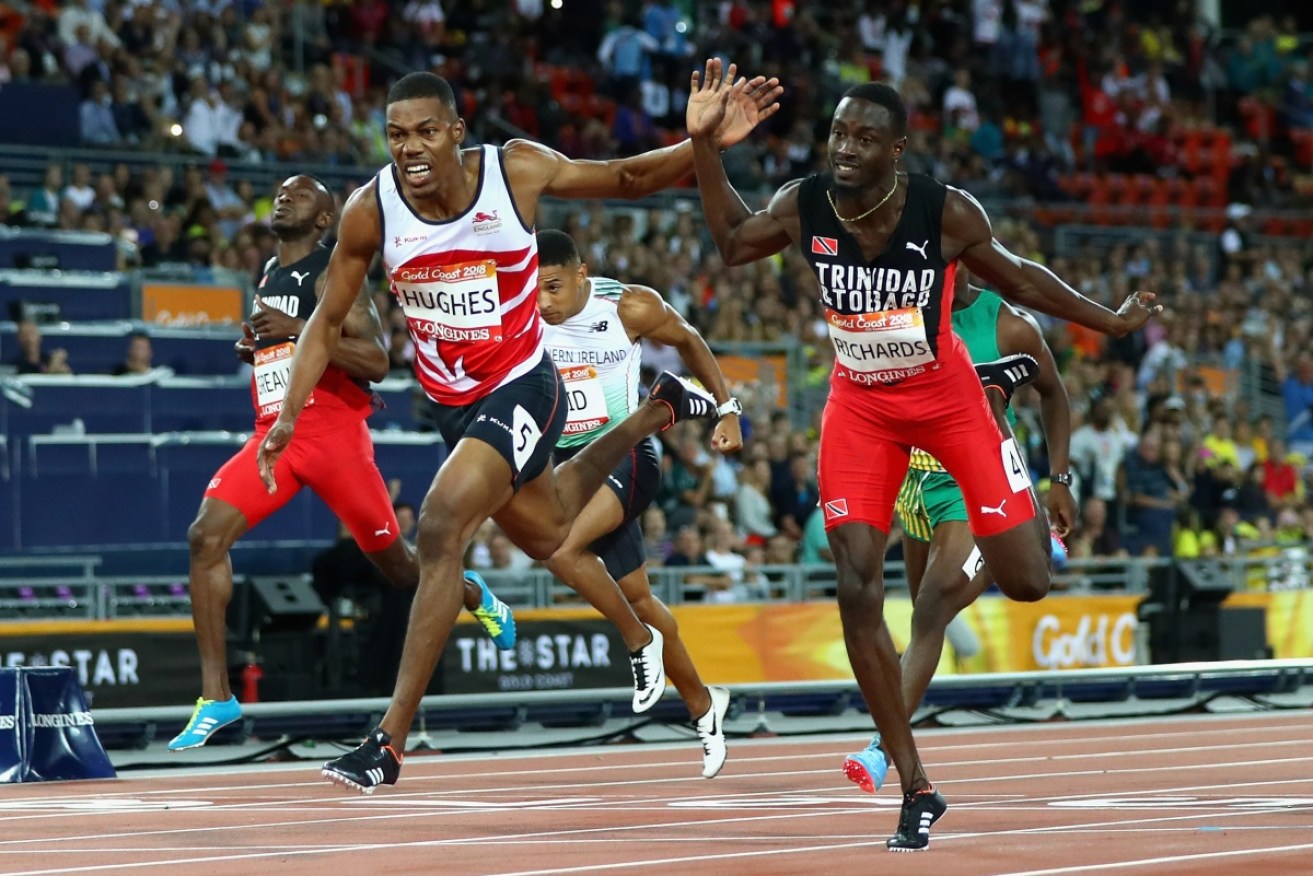 The collision created drama after the 200m sprint.
