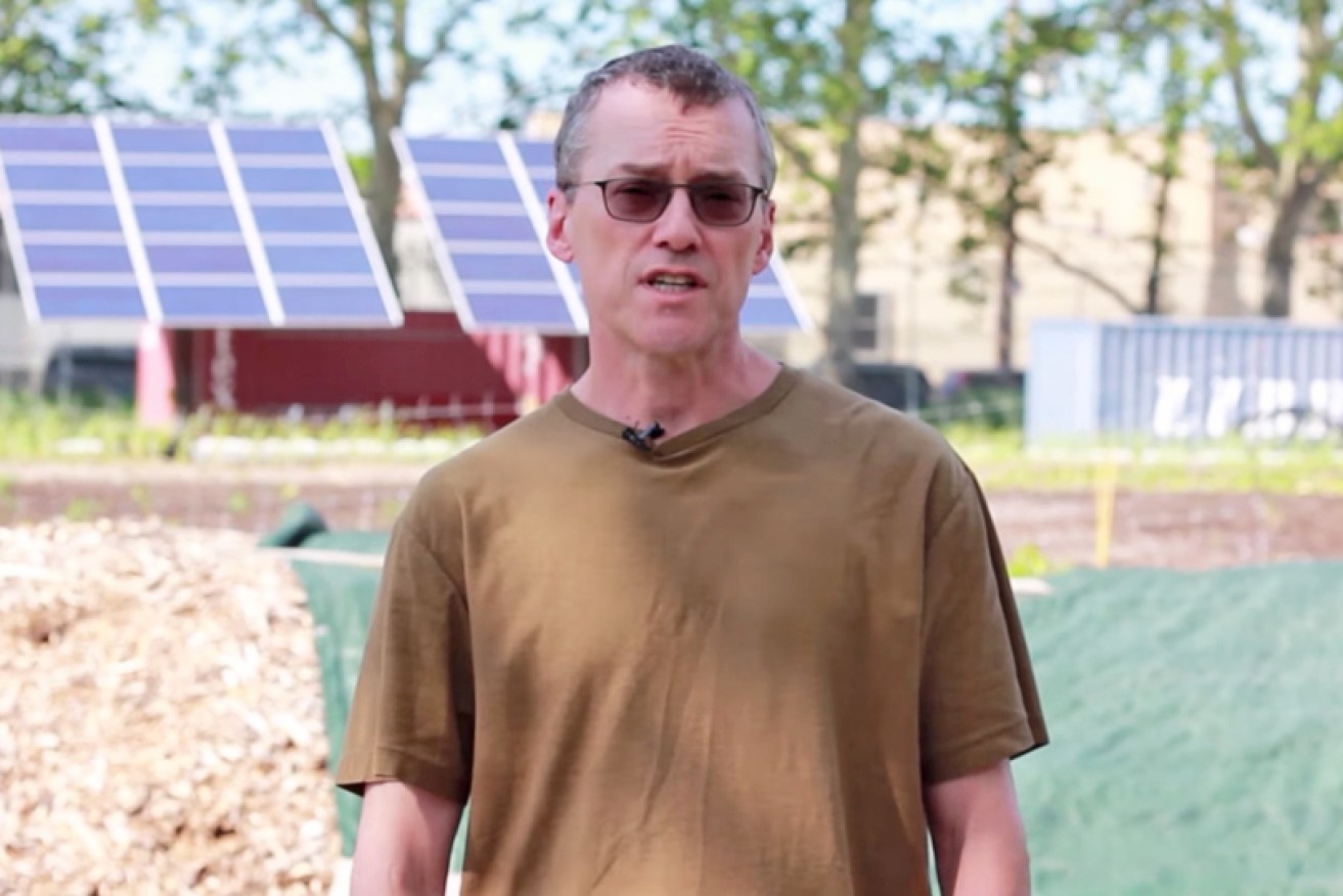 David Buckle at the New York composting centre that became his passion.