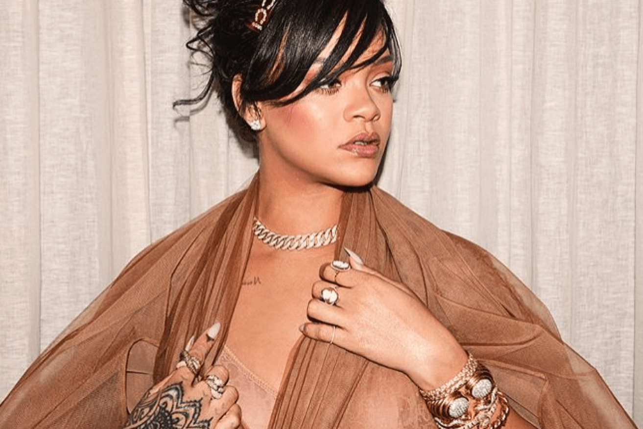 Rihanna's outfit for the Coachella music festival involves Ugg boots and no pants. 