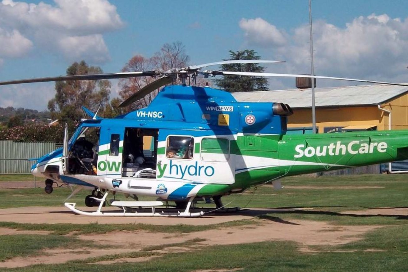 The SouthCare rescue helicopter attended the scene of the crash.