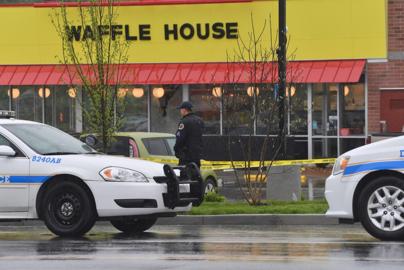The gunman, fled the restaurant naked leaving dead and injured behind him.