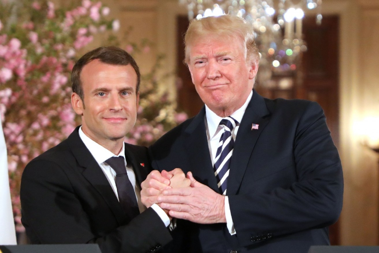Donald Trump has suddenly swung toward Emmanuel Macron's way of thinking.