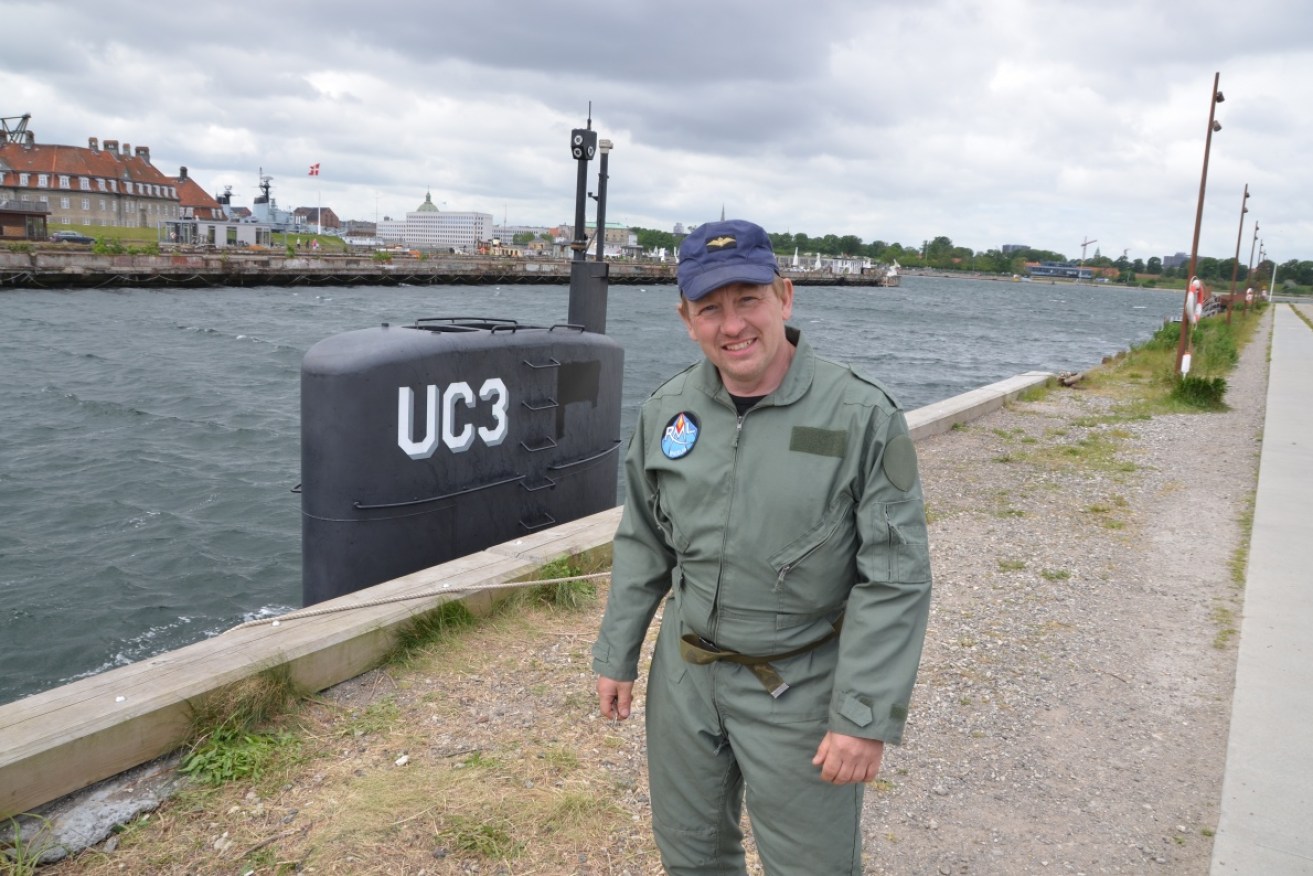Peter Madsen and his homemade submarine Nautilus.