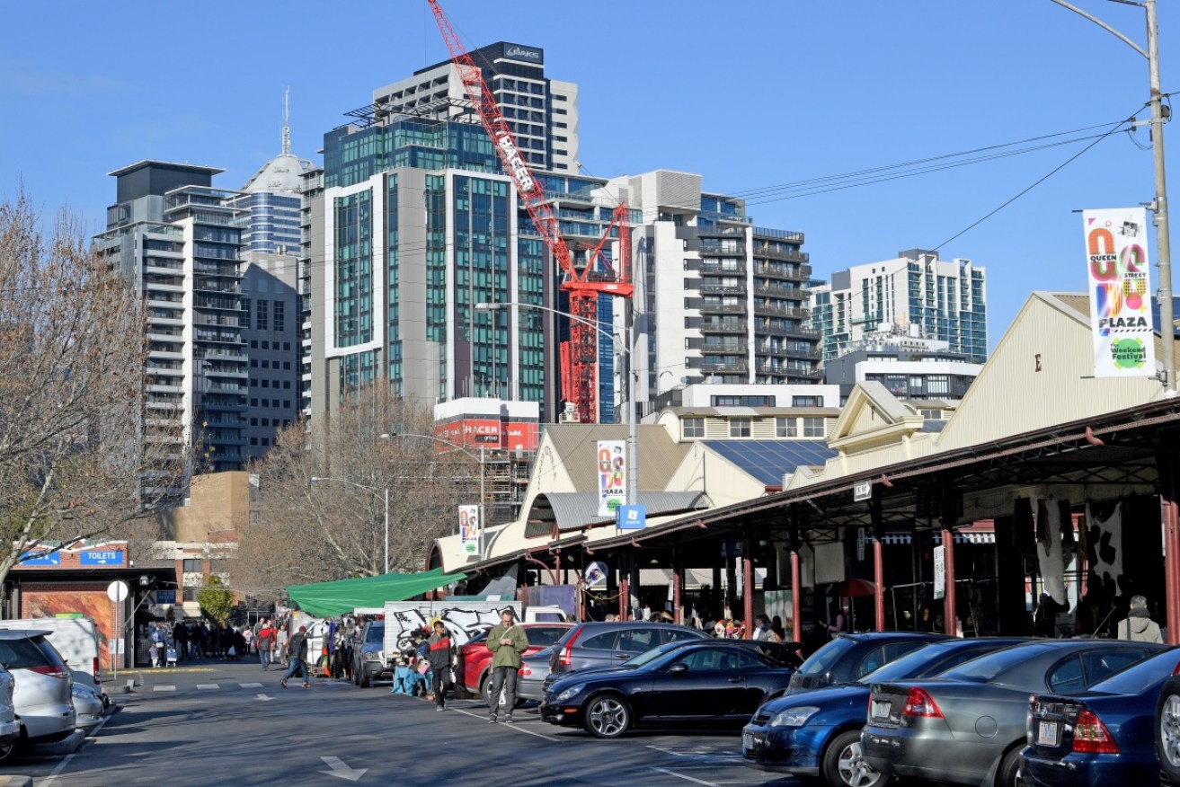 Car parking at the Queen Victoria Market is pictured.