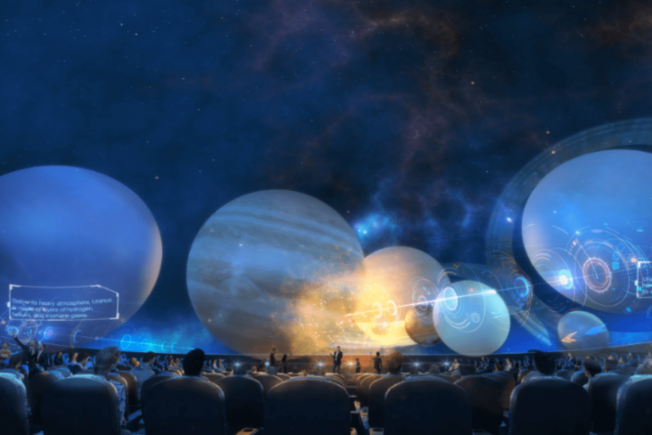 Parramatta will be a launching pad to the stars when the Powerhouse Museum's new planetarium matches this artist's depiction.