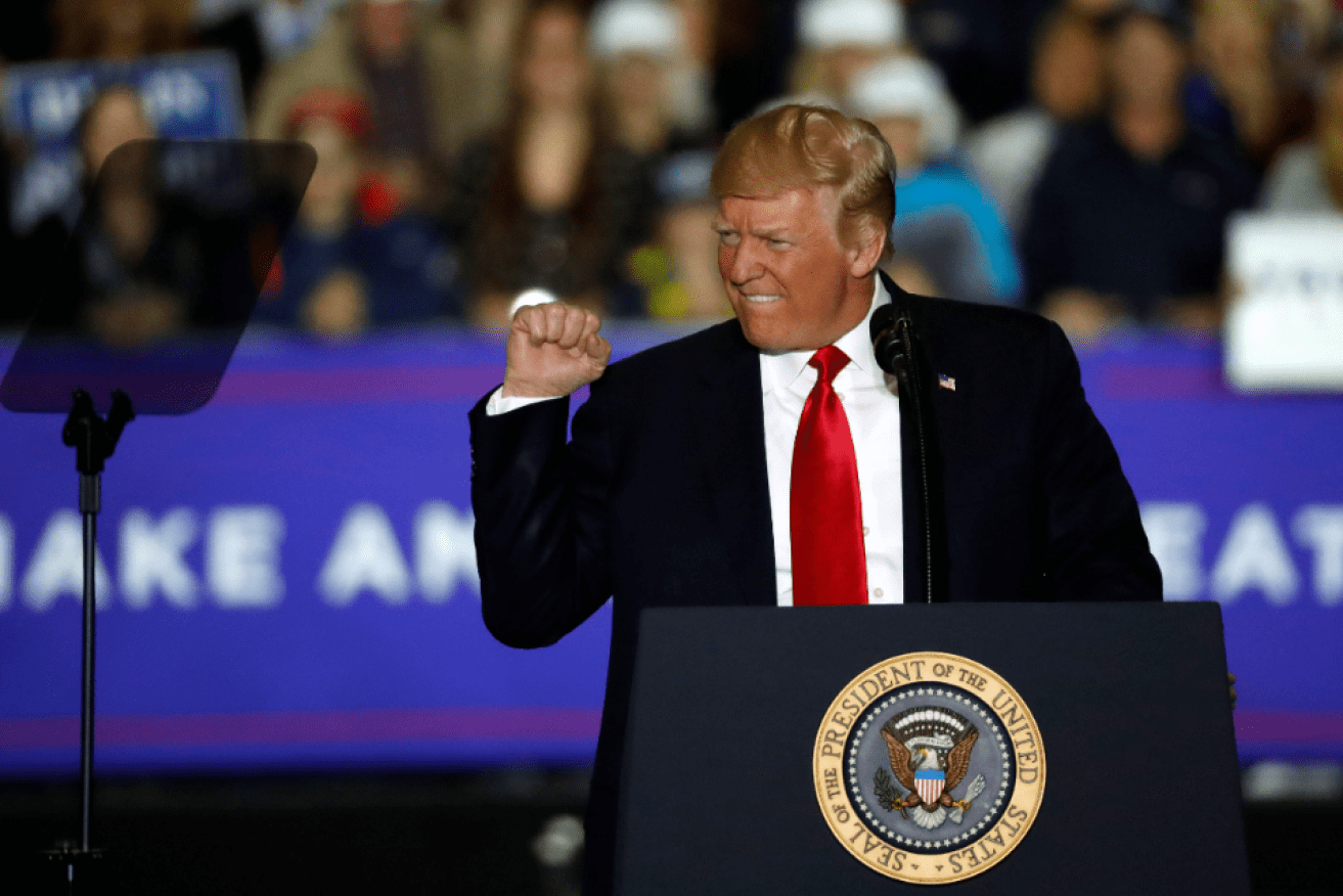 President Trump urges Michigan supporters to take the fight for his agenda to the press, critics and political opponents.