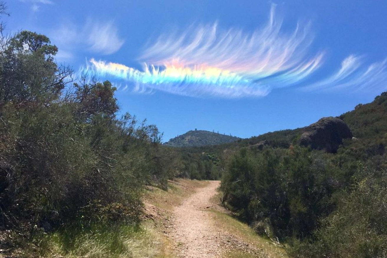 This colourful "fire rainbow" was spotted over a national park near San Francisco.