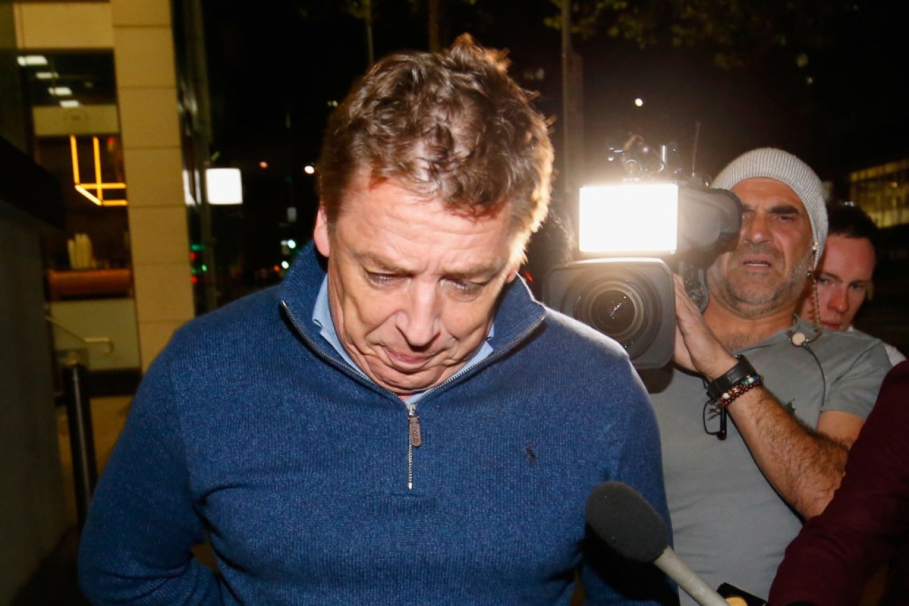 Mark 'Bomber' Thompson leaves court in May after facing drug charges.