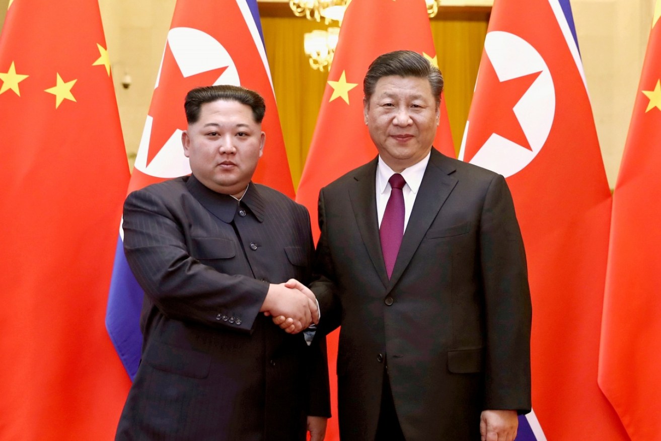 North Korea and China leaders have met for the second time in two months in an unannounced meeting.