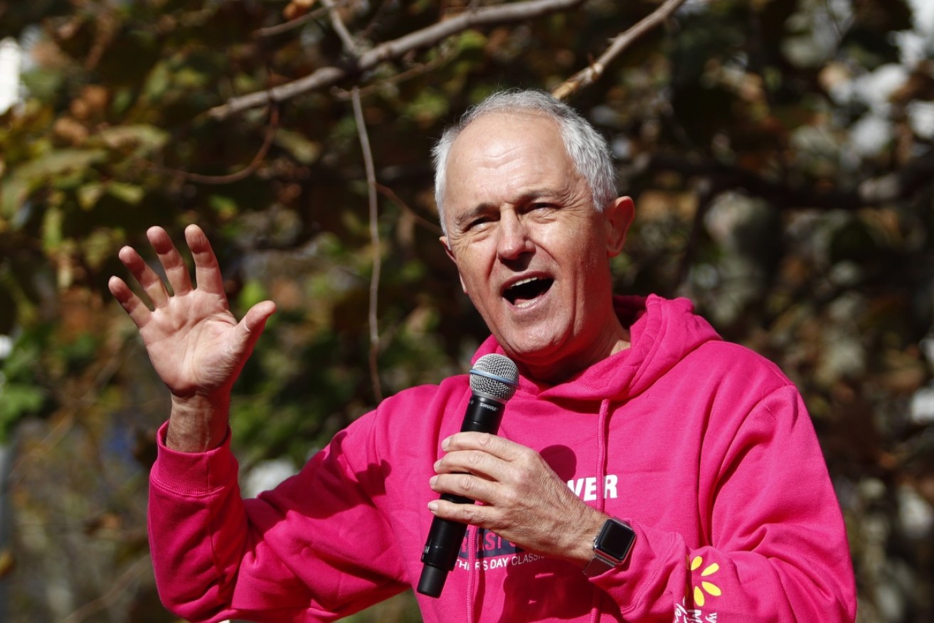 Malcolm Turnbull spent Sunday at a charity fun run ahead of the first Newspoll since the budget.