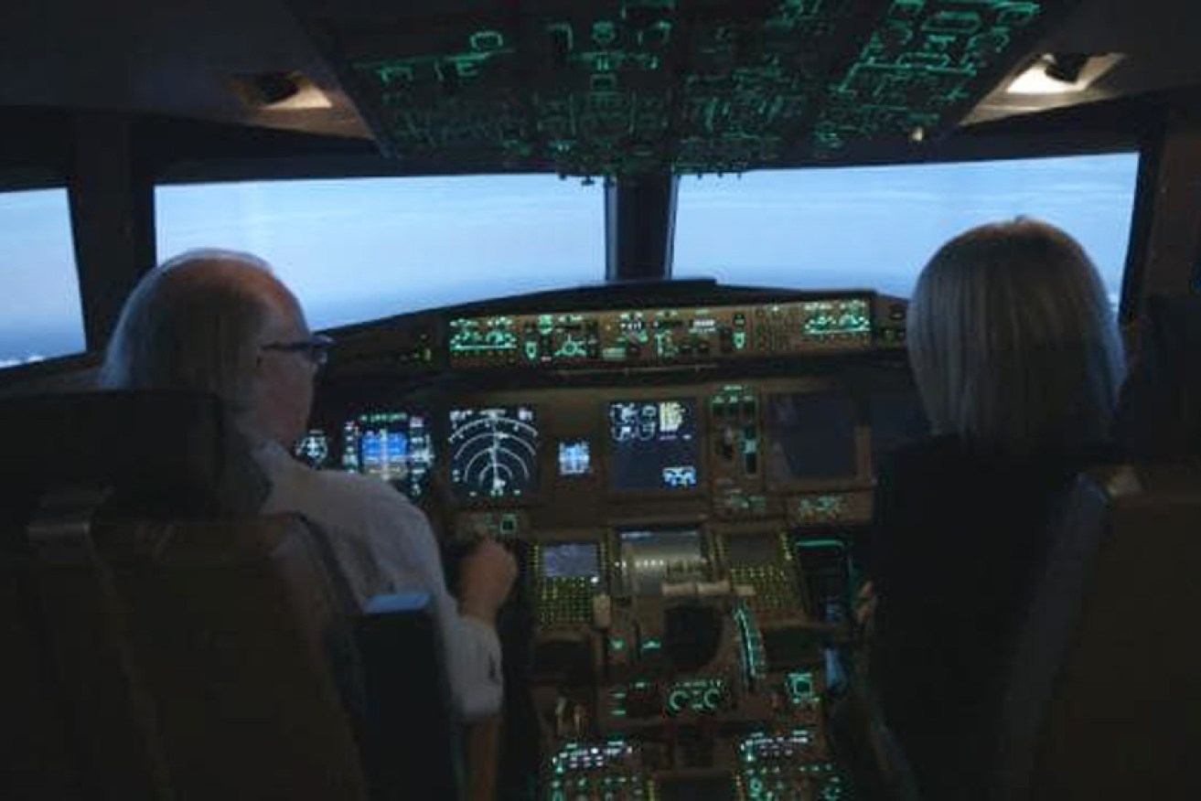 Reporter Tara Brown flew flight simulations with veteran pilot Simon Hardy.