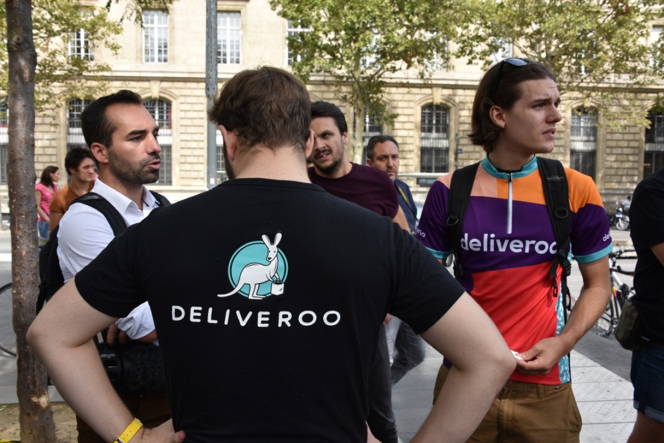 Deliveroo riders have protested about their pay rates.