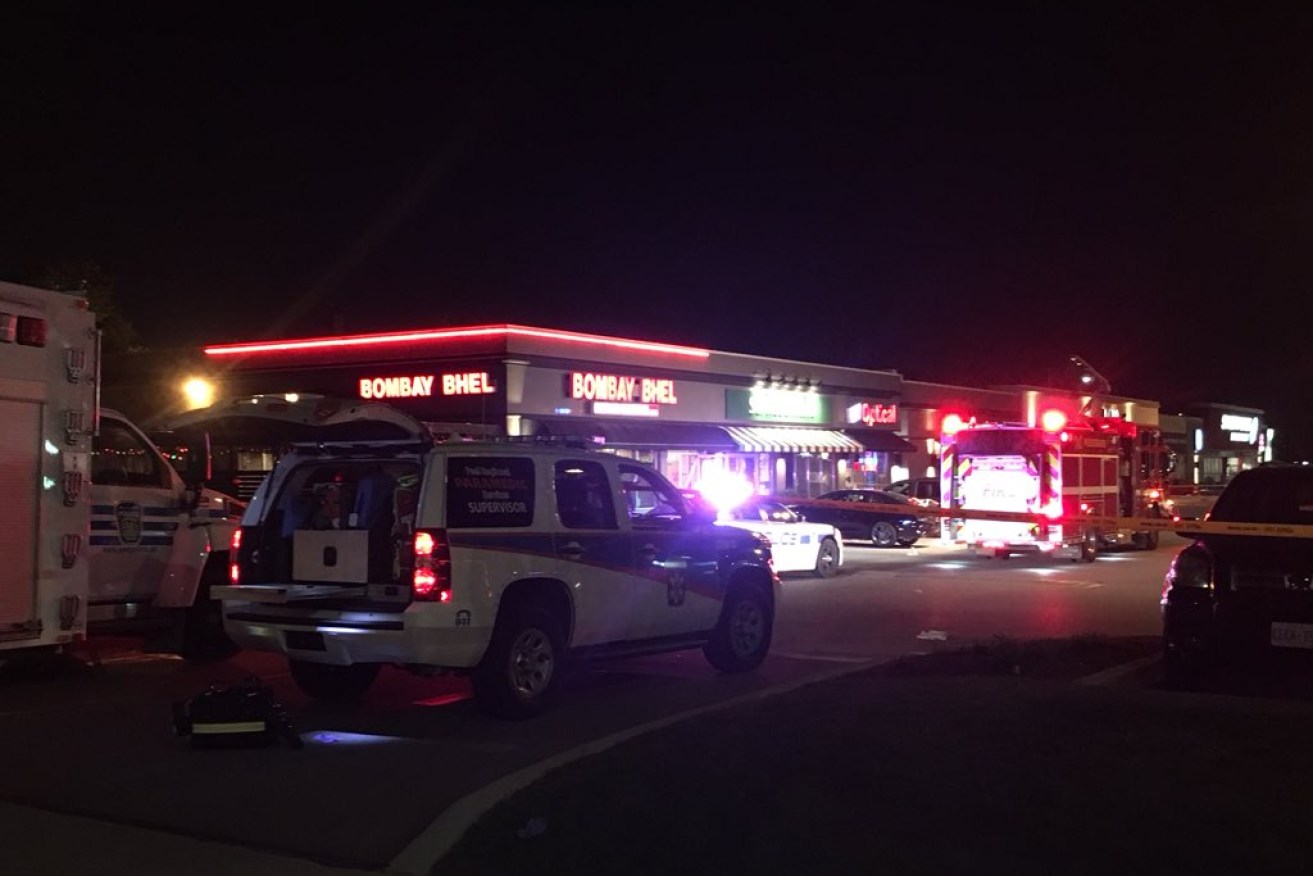An attack on a restaurant in Ontario, Canada, has left three people in critical condition.