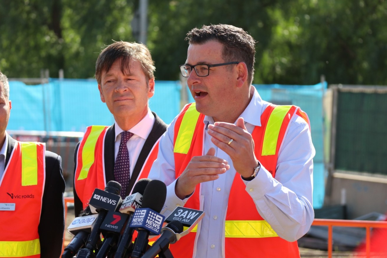 Luke Donnellan and Daniel Andrews release the business case on Sunday.