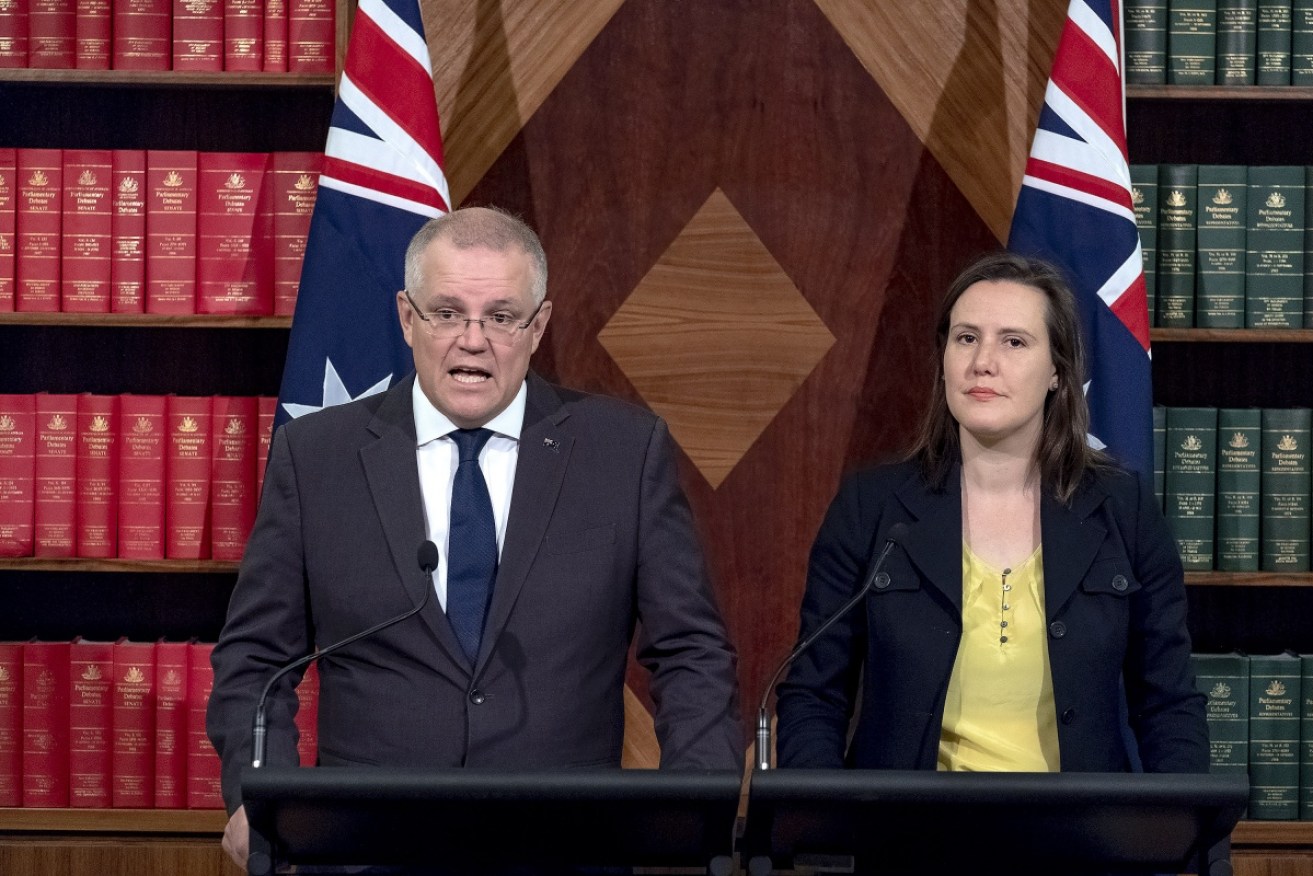 Scott Morrison and Kelly O'Dwyer, the ministers who must decide what to take and what to leave in the report.