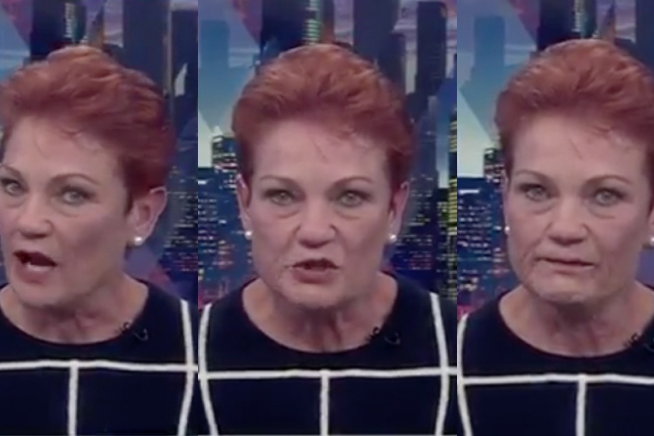 The One Nation leader says she has been 'stabbed in the back'.