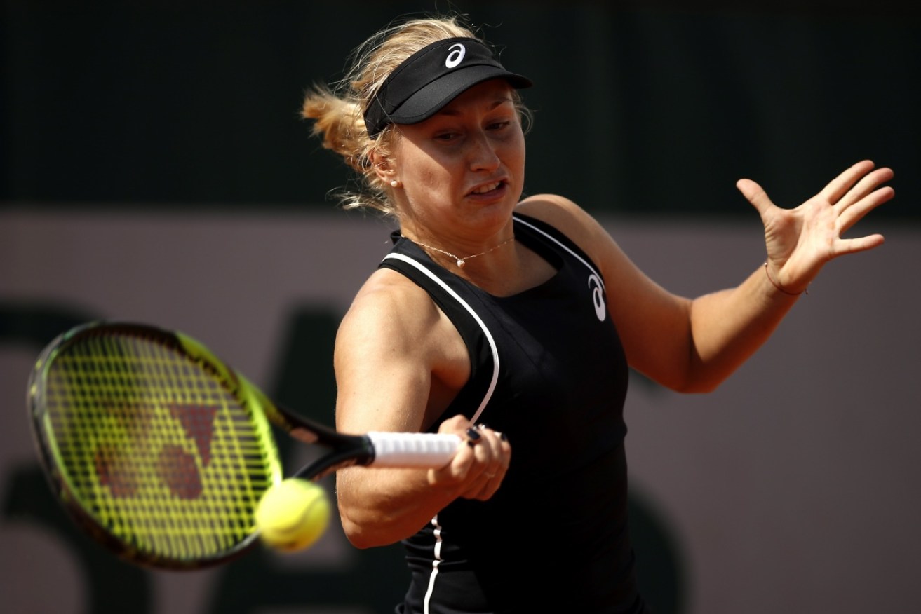Daria Gavrilova showed her fighting spirit to win through to the round of 32 at Roland Garros. Photo: AAP