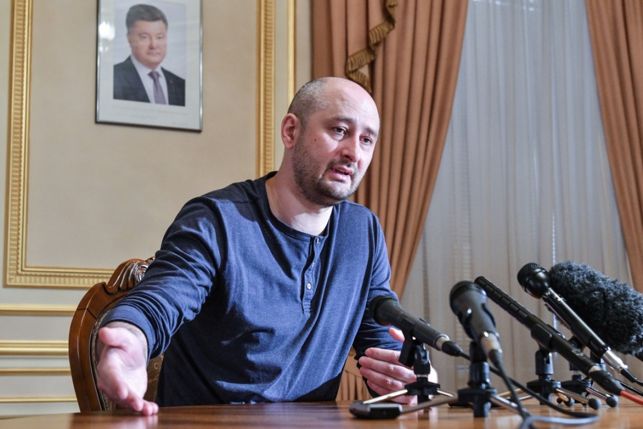 Arkady Babchenko has told reporters he went along with the plot because he didn't want to share the Skripals' fate.