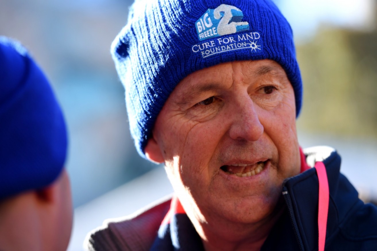 MND sufferer and former Melbourne coach Neale Daniher is front and centre  at the annual Big Freeze at the MCG during the AFL season.
