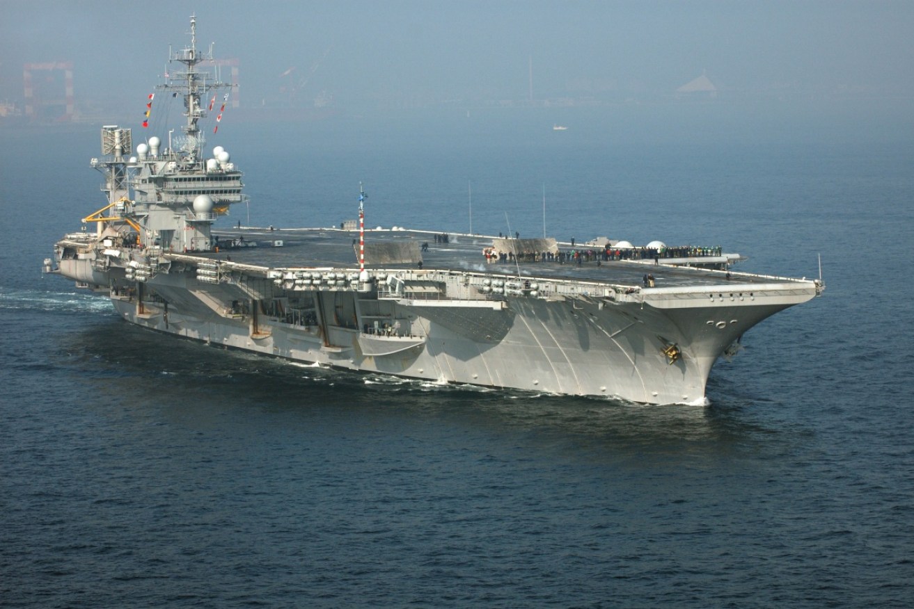 THE USS Kittyhawk in 2007 was the last US aircraft carrier to sail through the Taiwan Strait.
