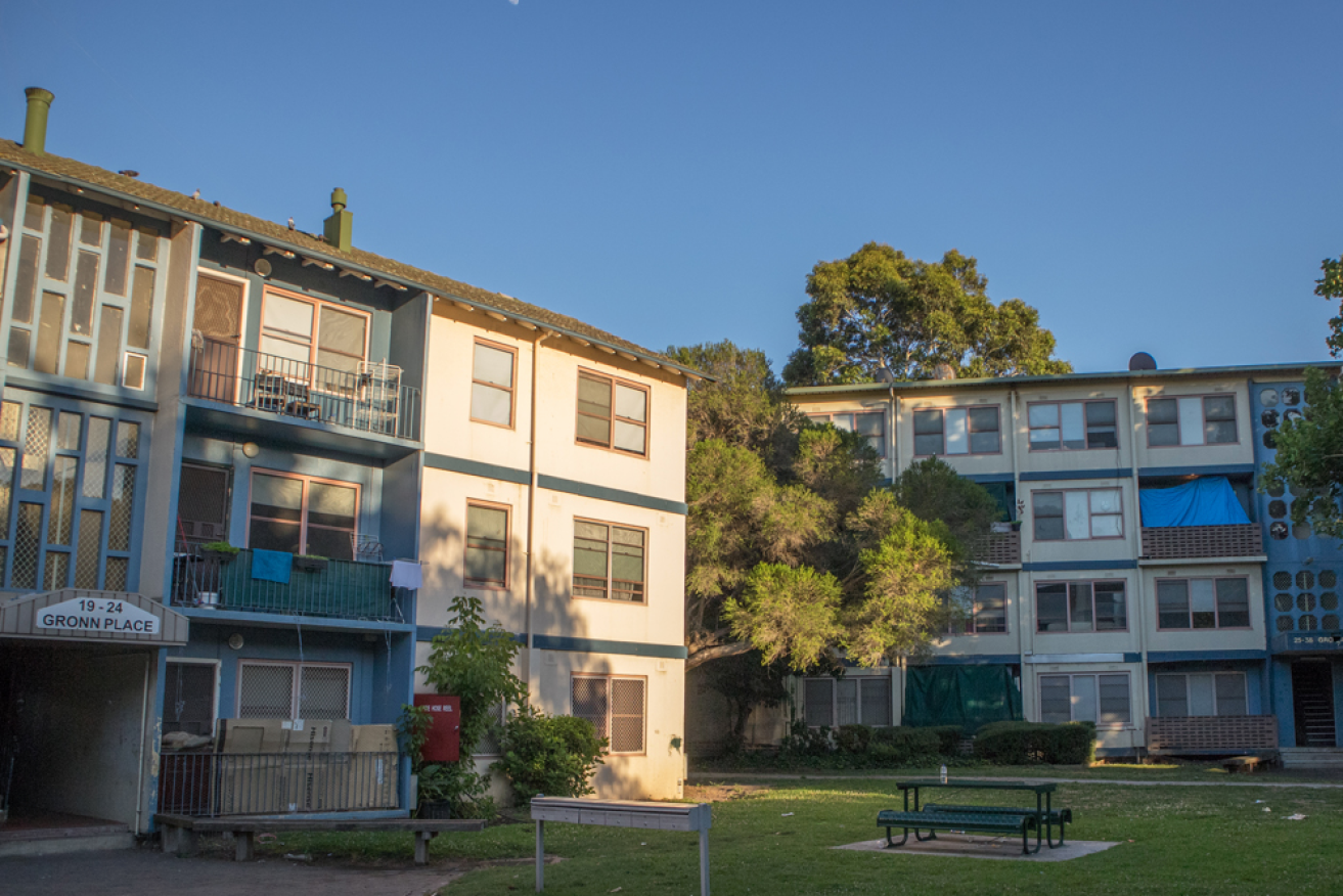 The run-down Brunswick West estate is pictured.