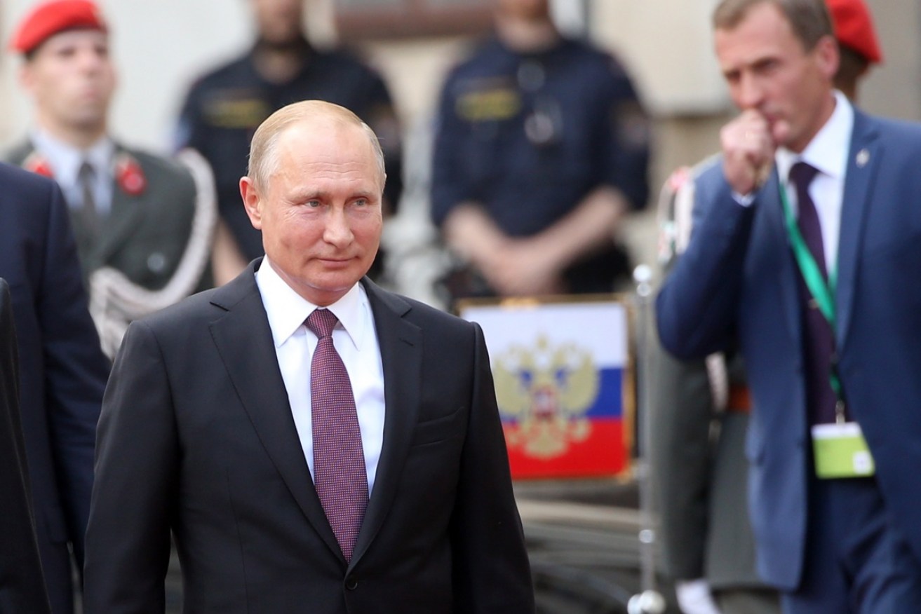 Russian President Vladimir Putin on a visit to Austria.