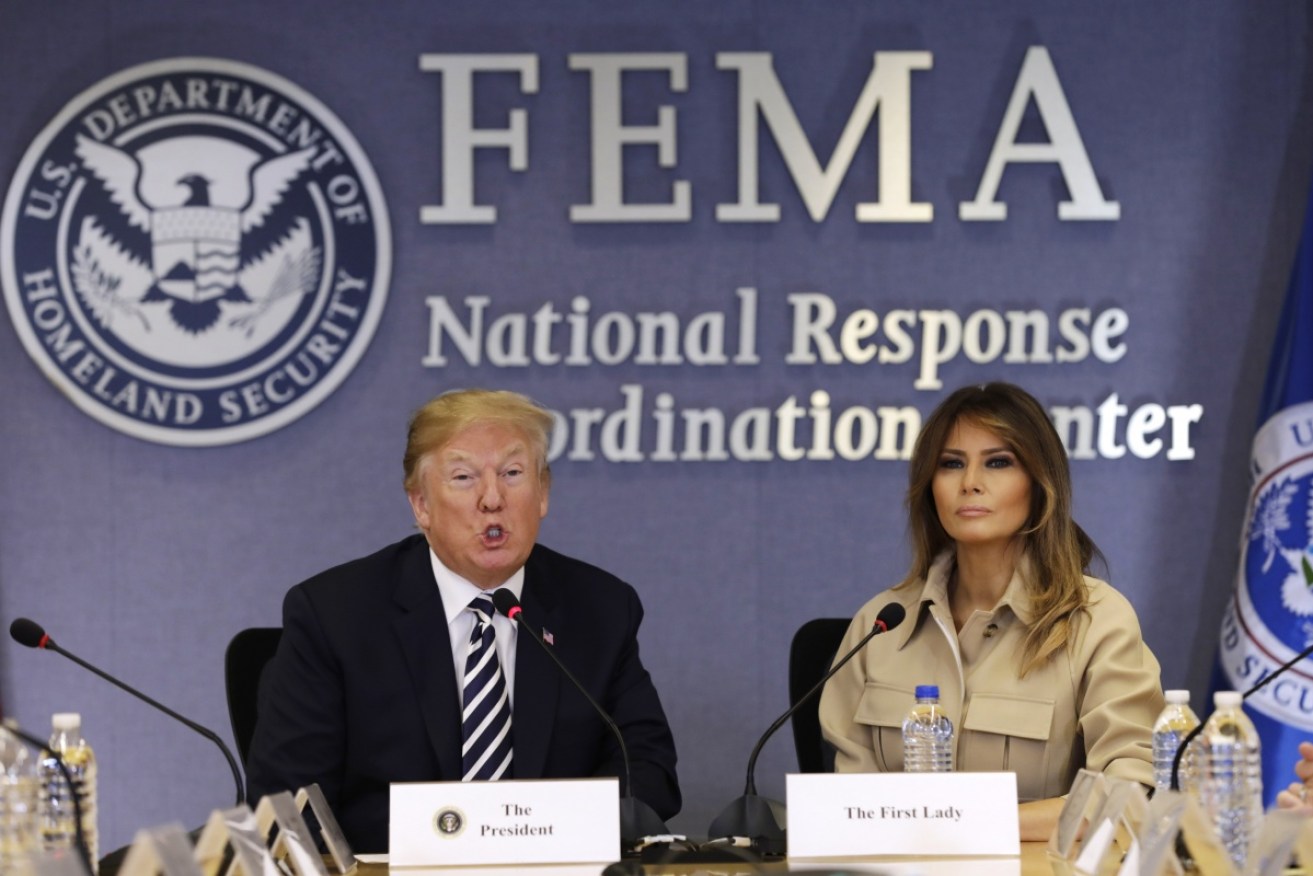 Melania Trump made her first public appearance in almost a month as Donald Trump scathed media reports about her absence. 
