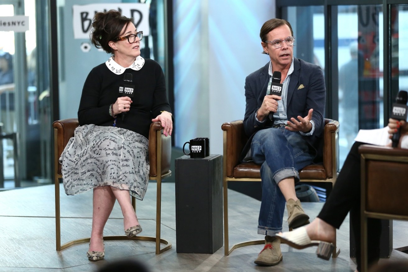 Kate and Andy Spade at a business forum in April 2017.