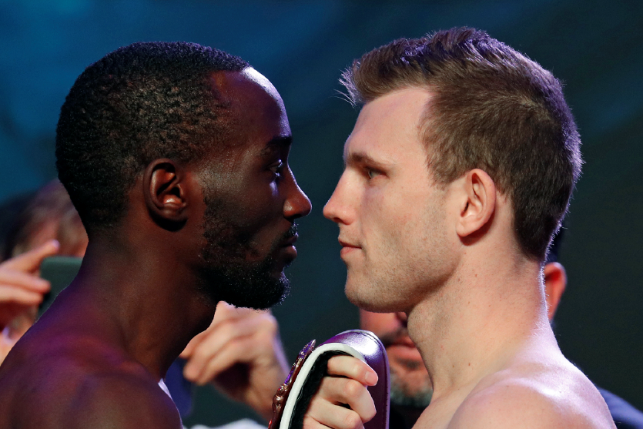 It took three attempts before Jeff Horn made the weight limit for the Crawford title bout.