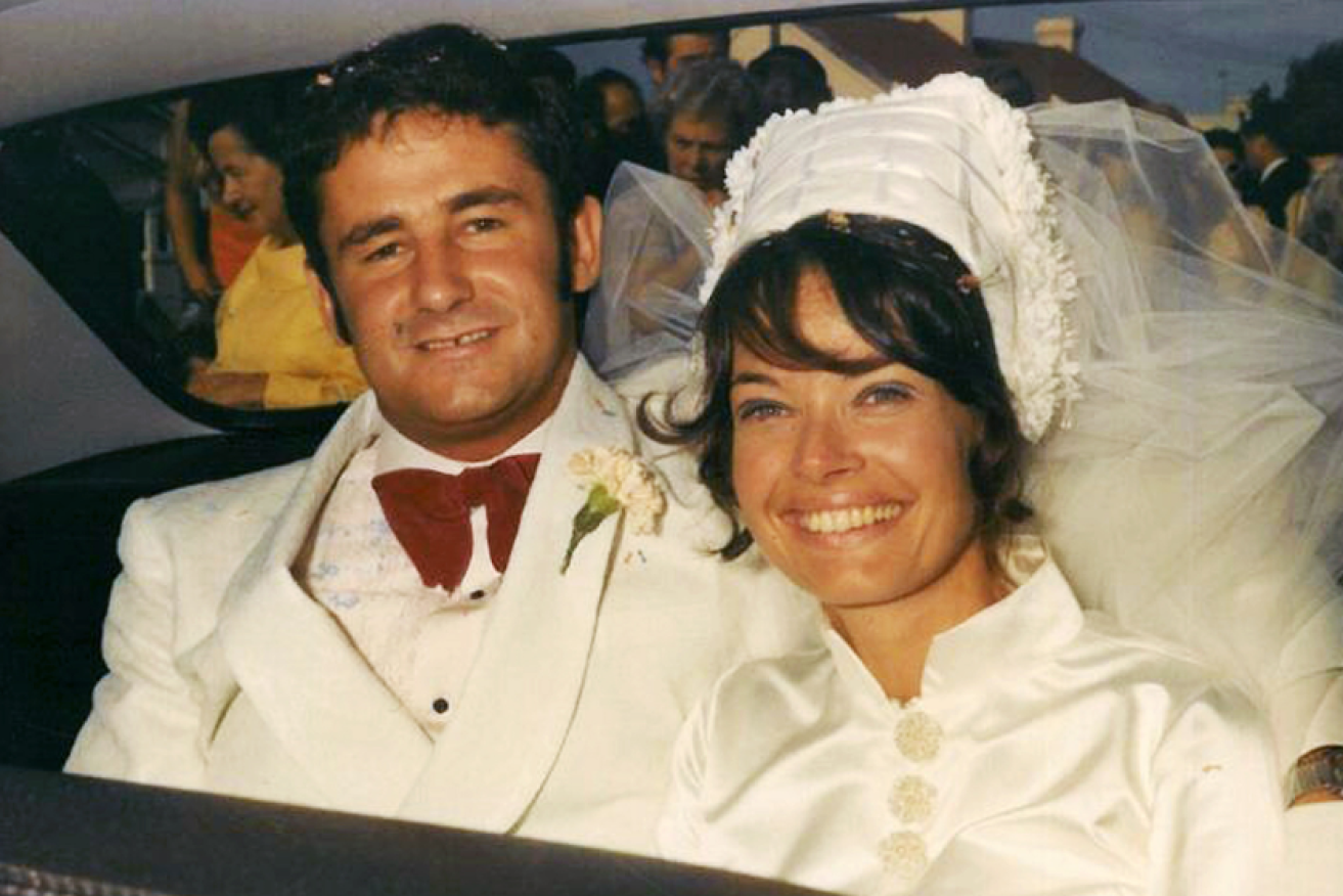 Lynette White and husband Paul on their wedding day.