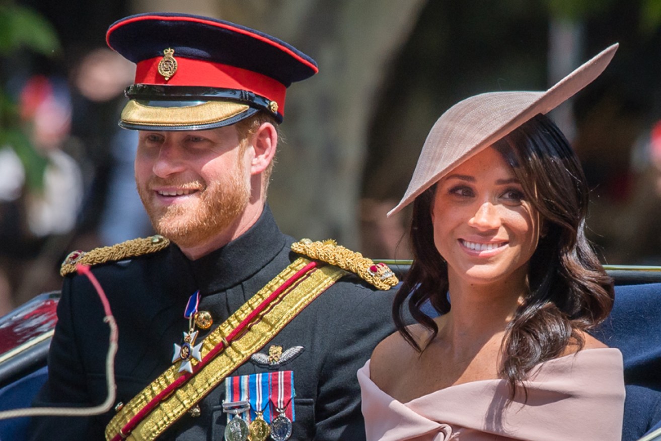 The Duke and Duchess of Sussex at May 9's Trooping the Colour after their secret honeymoon.