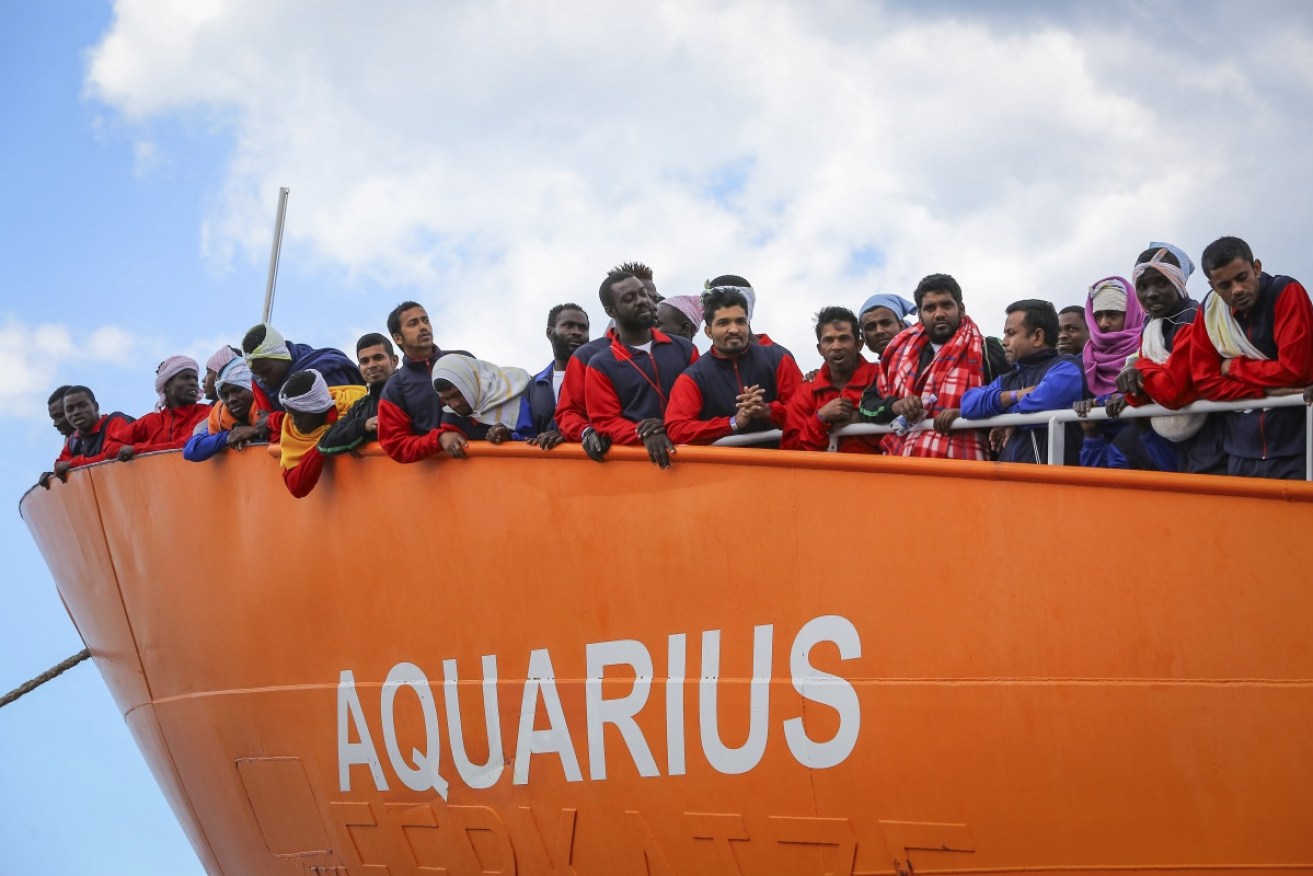 The fate of the refugees had been in limbo after Italy refused to allow them to dock.