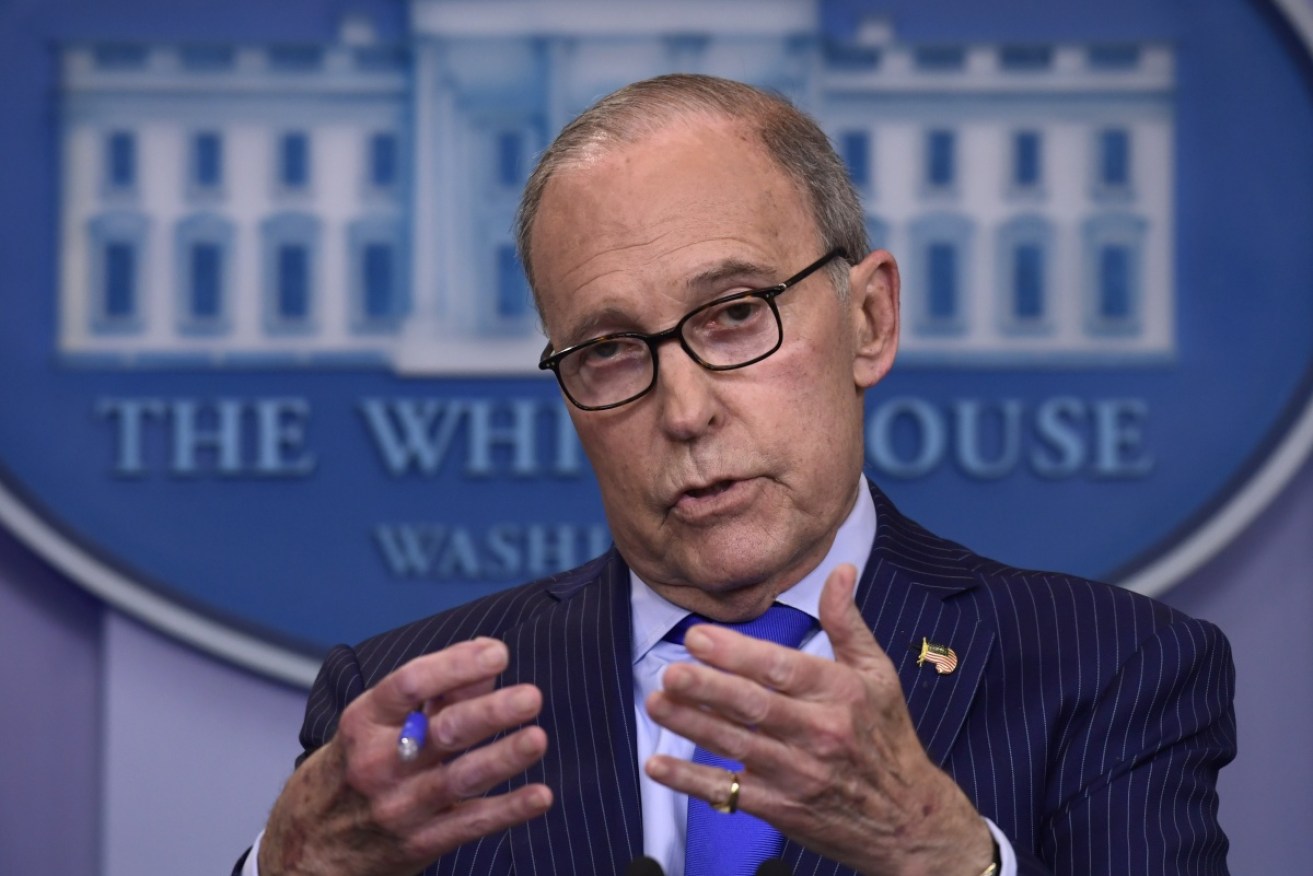White House adviser Larry Kudlow has had a heart attacked, US President Donald Trump says.