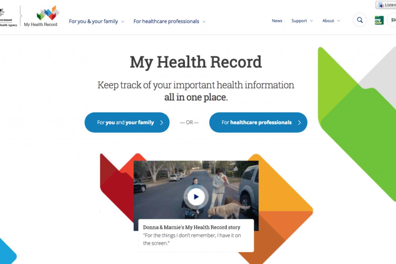 The government is accelerating adoption it its online My Health program.