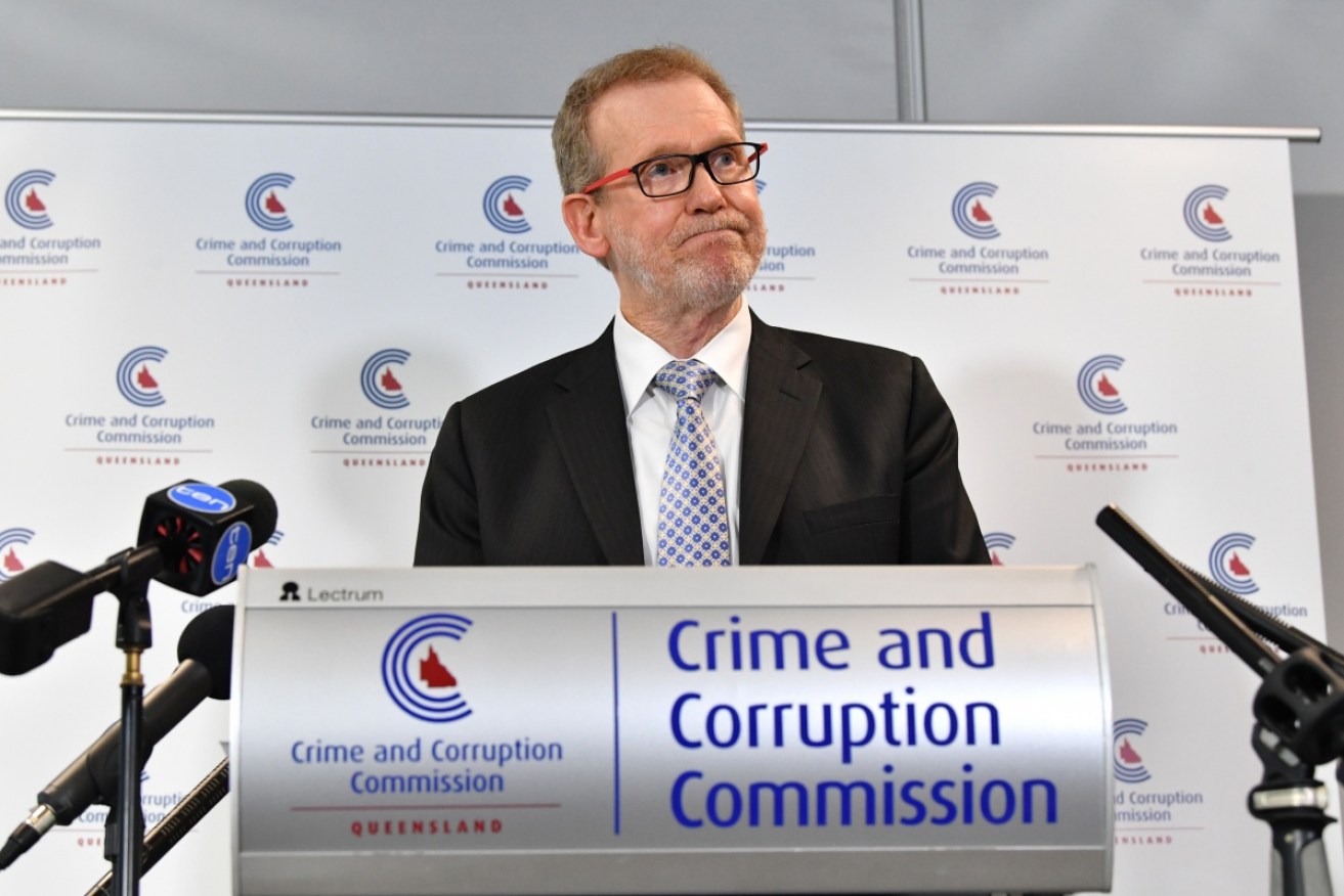 Queensland's Crime and Corruption Commission (CCC) Chairperson Alan MacSporran in October.