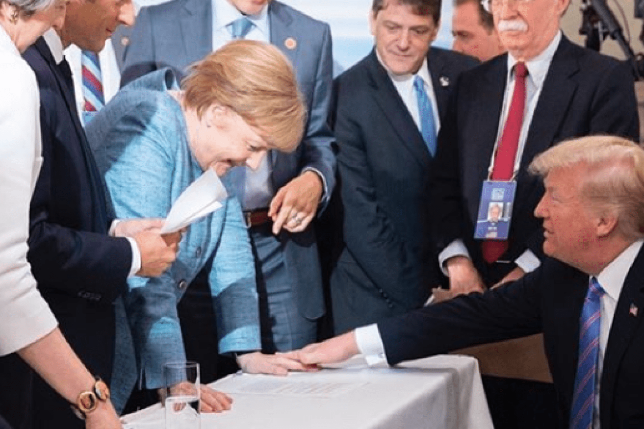 "I have a great relationship with Angela Merkel of Germany," Mr Trump wrote.