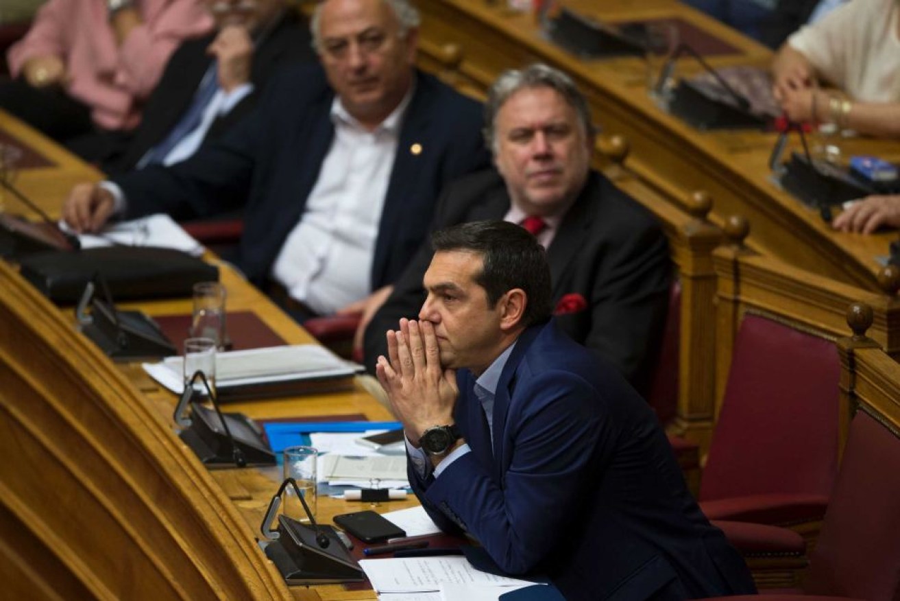 Alexis Tsipras and MPs on Saturday debated for the third and final day a no-confidence motion.