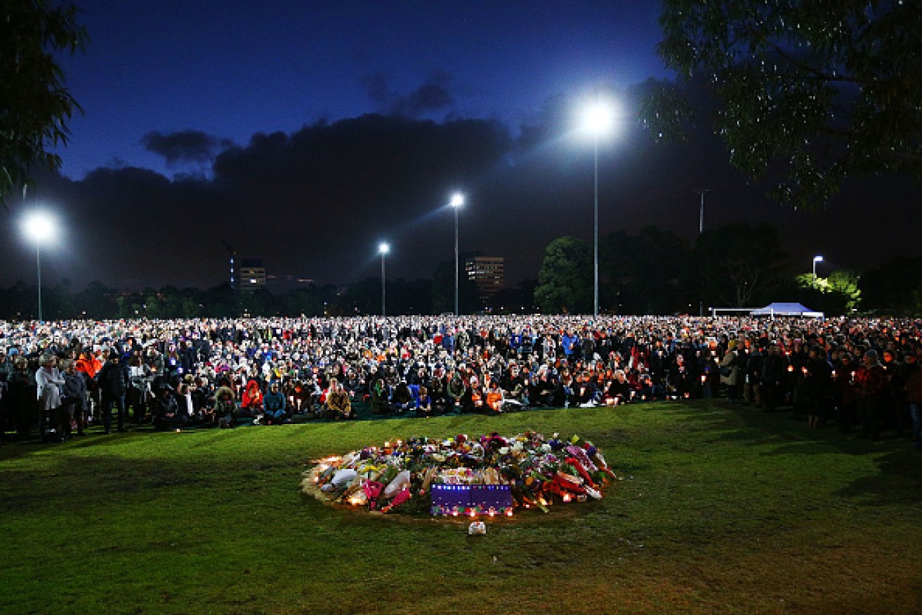 An enormous crowd of mourners paid their respects at a Melbourne vigil in June.