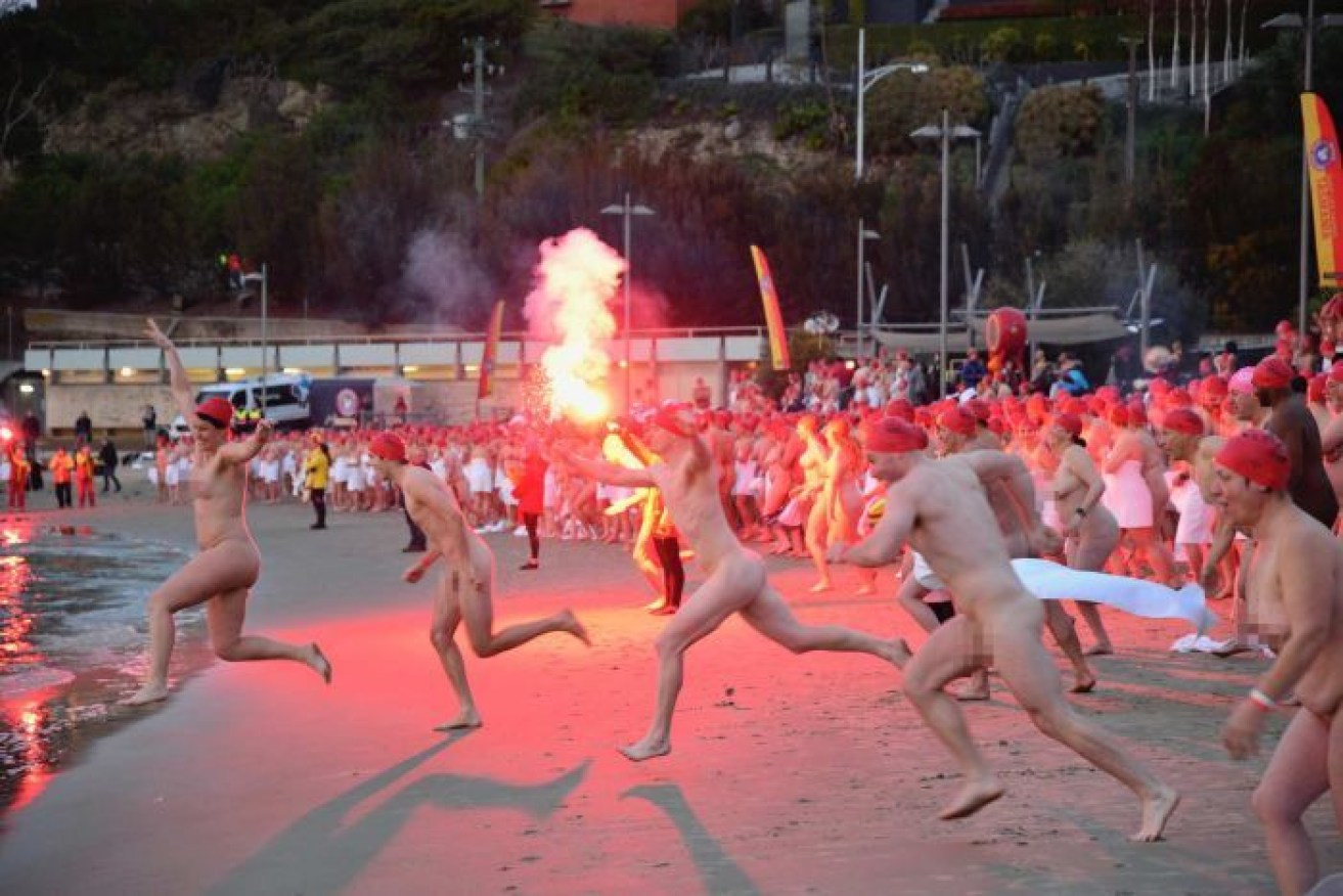 A record 1537 swimmers fronted a Sandy Bay beach on a Friday morning in 2018 for the annual event which began in 2013.
