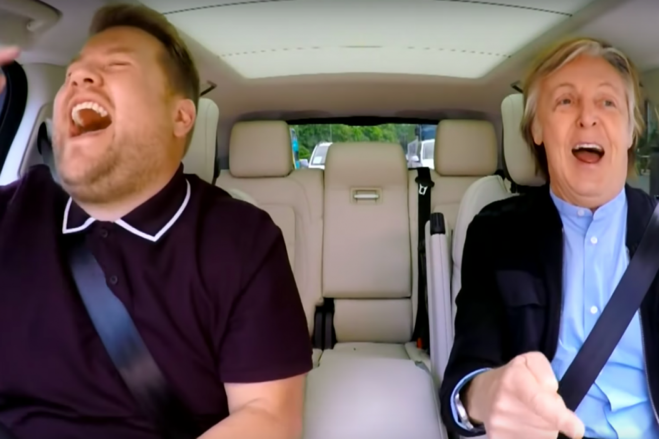 James Corden   appeared visibly starstruck when driving around Liverpool with the former Beatle.