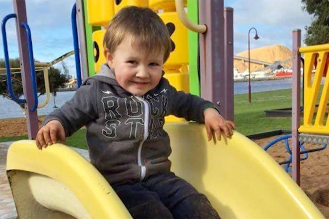 Three-year-old Blake Shaw died when a bookcase fell on him.