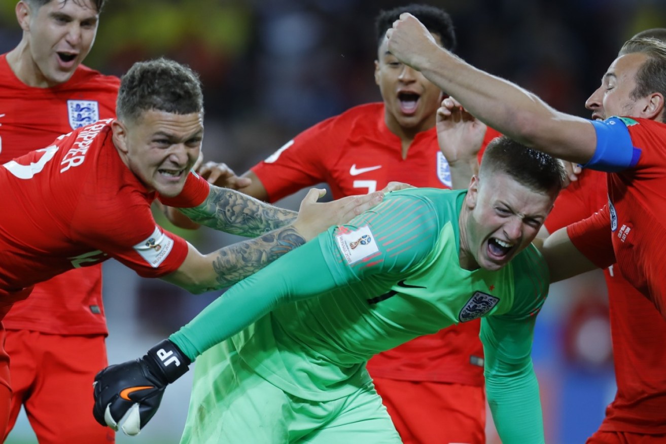England is through to the World Cup quarter-finals after beating Colombia 4-3 on penalties.