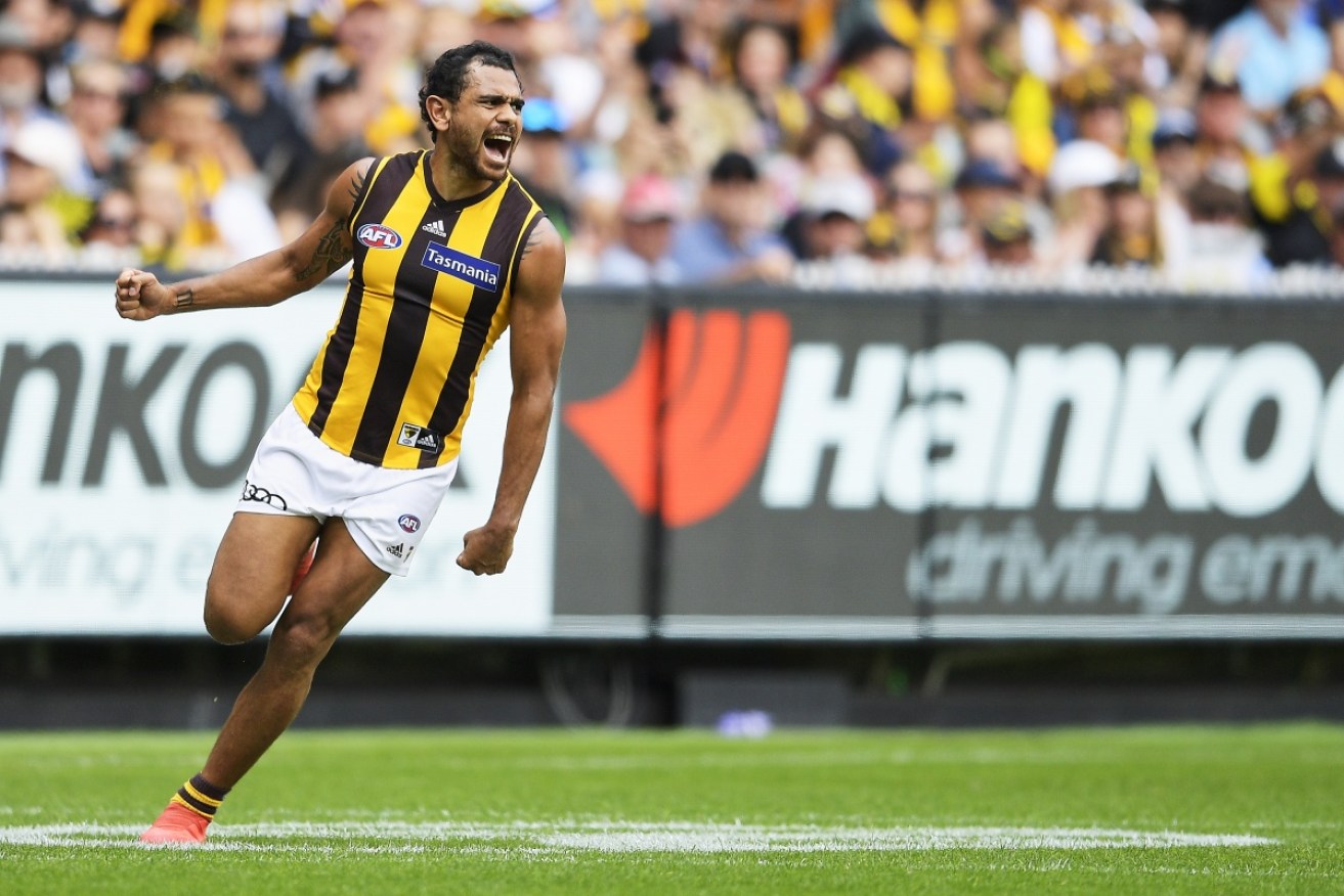 Cyril Rioli in action at the MCG, in one of his last games for Hawthorn.