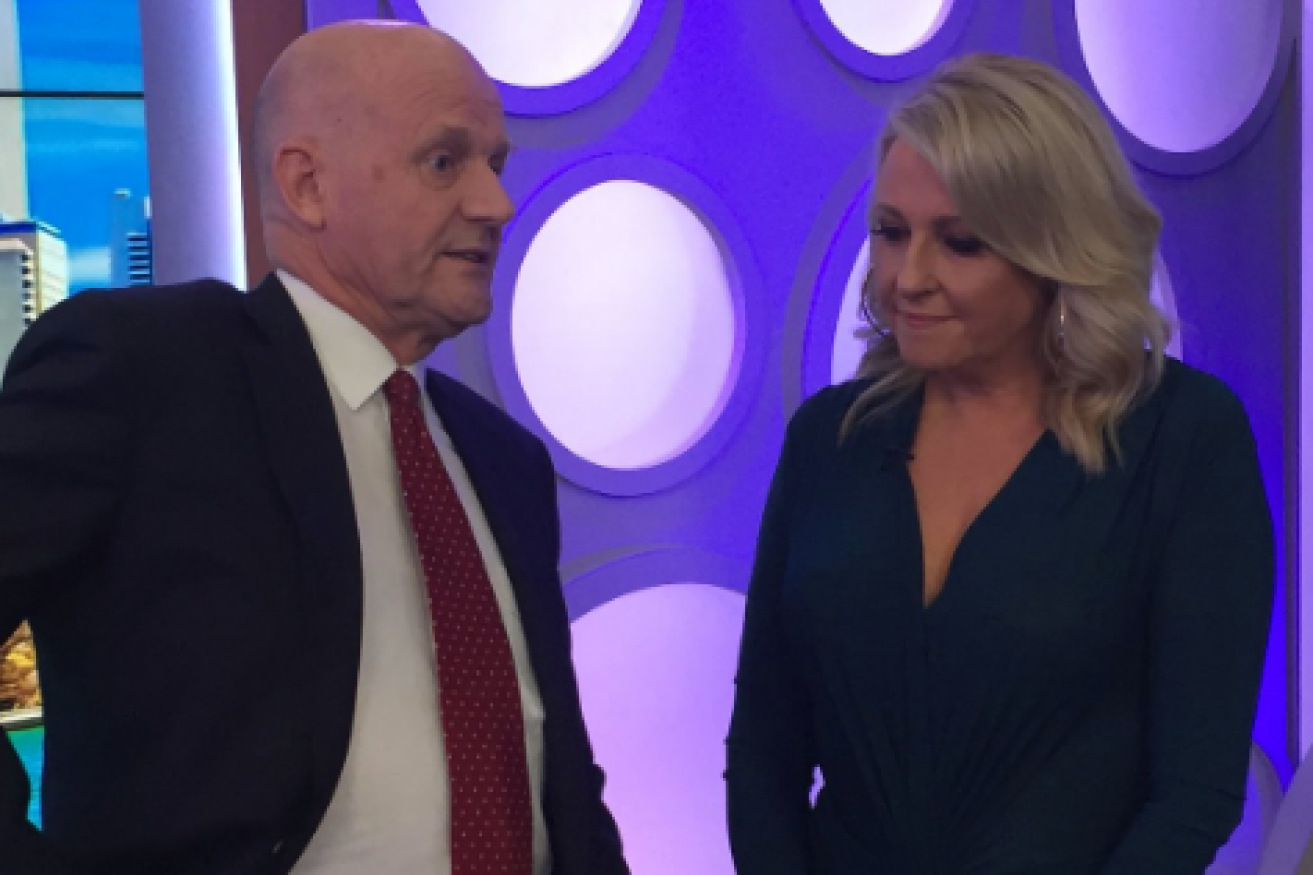 David Leyonhjelm and Angela Bishop after their Studio 10 appearance.