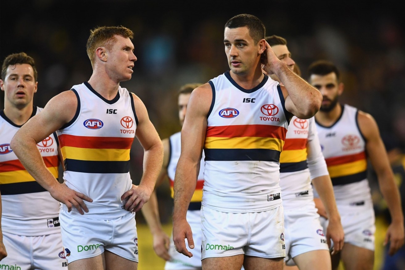 Adelaide fall two games behind the top eight after its grand final rematch loss to Richmond.