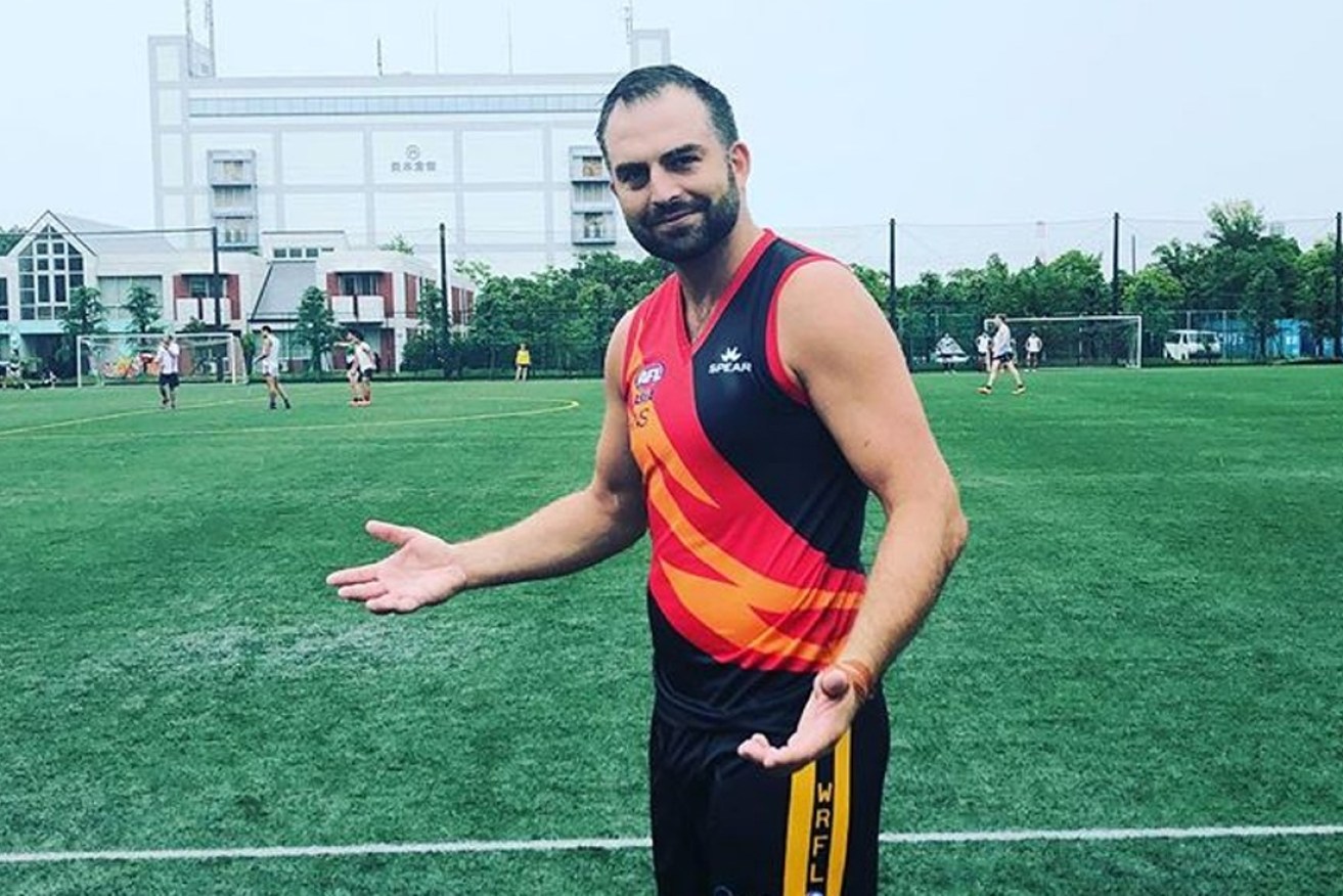 Lake was in Japan playing in an Australian Rules tournament.