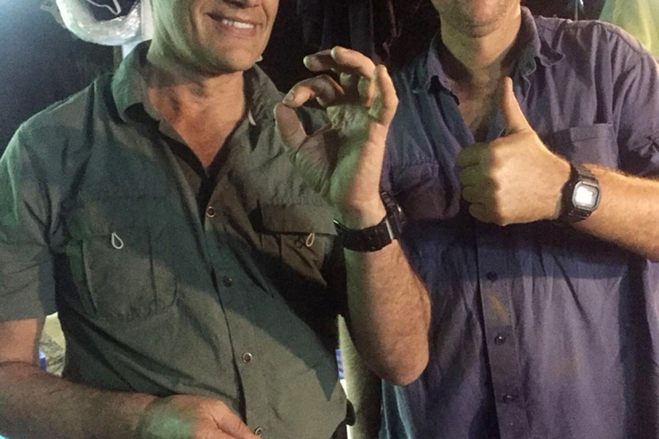 Diving buddies: Australian doctor Richard Harris (R) and vet Craig Challen. 