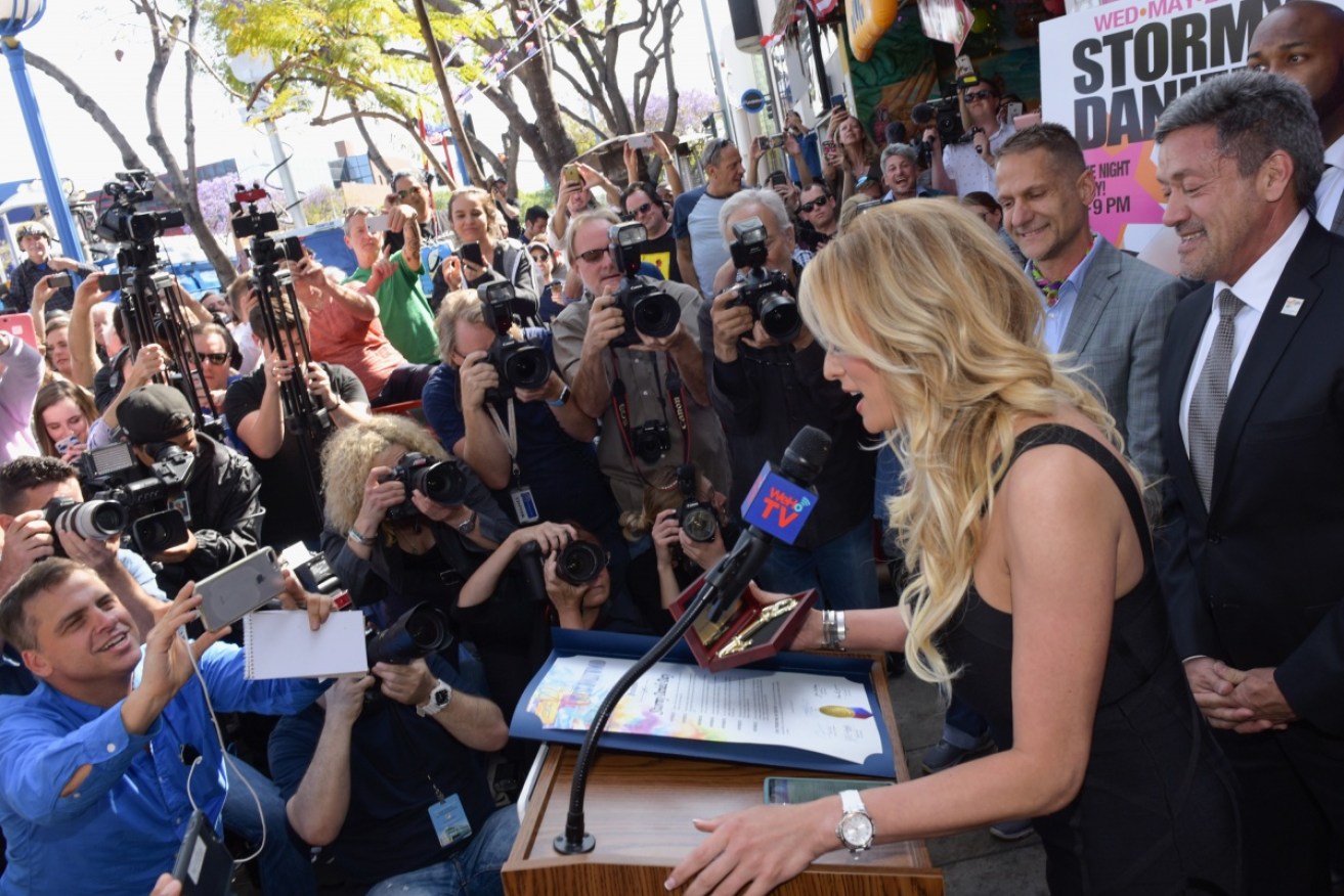 The press has been fascinated with Stormy Daniels, who was arrested on Wednesday. 