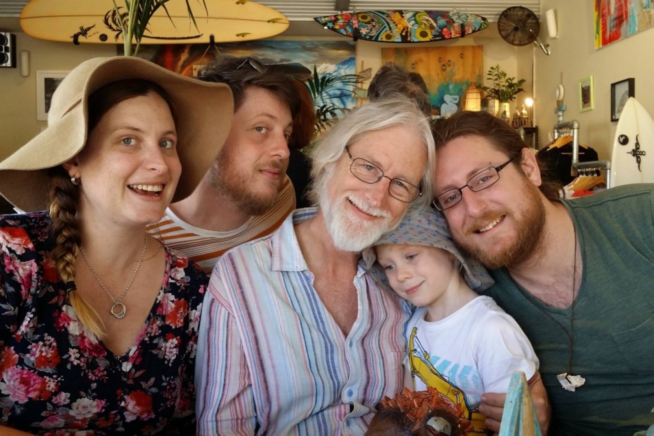 Stuart and his three children Missy, Michael and Roger and grandchild Koby.