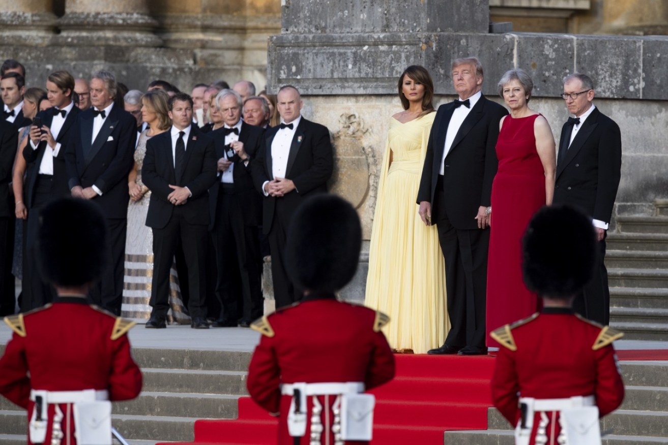 Not everyone in the UK is happy to see Mr Trump.